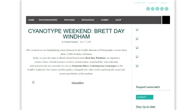 Screenshot of Lenscratch.com