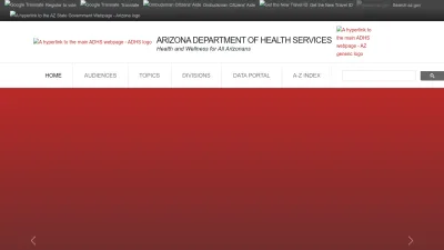 Screenshot of Azdhs.gov