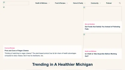 Screenshot of Ahealthiermichigan.org