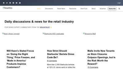 Screenshot of Retailwire.com