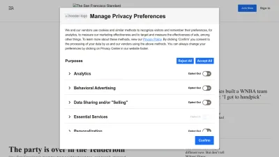 Screenshot of Sfstandard.com