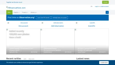 Screenshot of Observation.org
