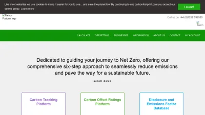 Screenshot of Carbonfootprint.com