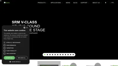 Screenshot of Mackie.com
