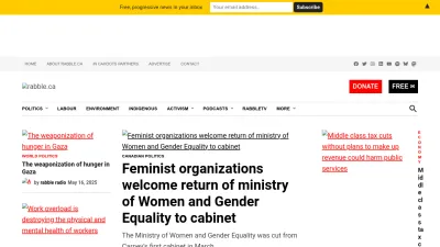 Screenshot of Rabble.ca