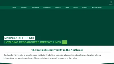 Screenshot preview of binghamton.edu