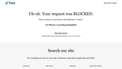 Screenshot preview of tiaa.org