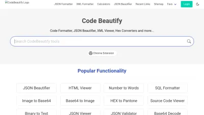 Screenshot of Codebeautify.org
