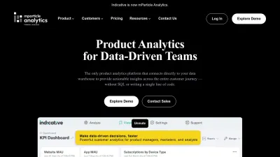Screenshot of Indicative.com