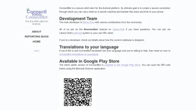 Screenshot of Connectbot.org