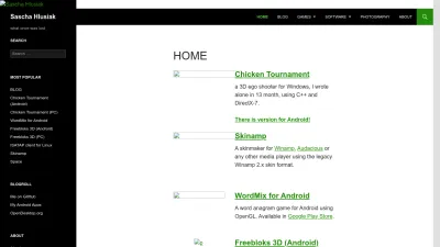 Screenshot of Saschahlusiak.de