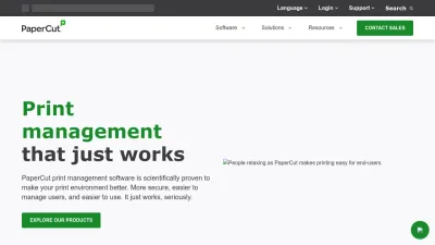 Screenshot of Papercut.com