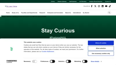 Screenshot of Ul.ie