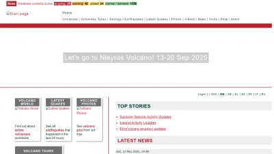 Screenshot of Volcanodiscovery.com