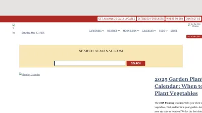 Screenshot preview of almanac.com