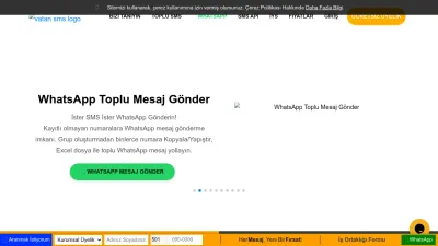 Screenshot of Vatansms.com
