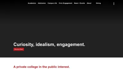 Screenshot of Bard.edu