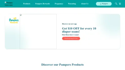 Screenshot preview of pampers.com