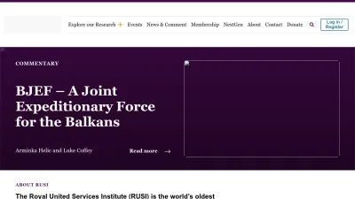 Screenshot of Rusi.org
