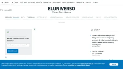 Screenshot of Eluniverso.com