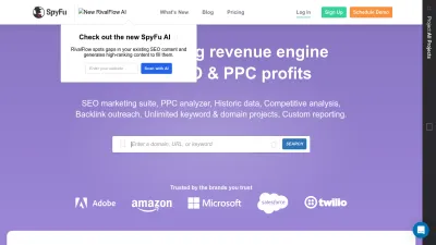 Screenshot of Spyfu.com