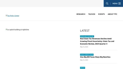Screenshot of Taxpolicycenter.org