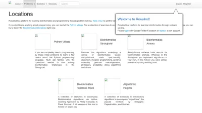 Screenshot of Rosalind.info