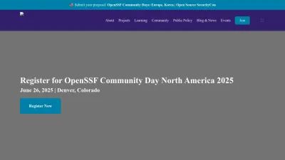 Screenshot of Openssf.org