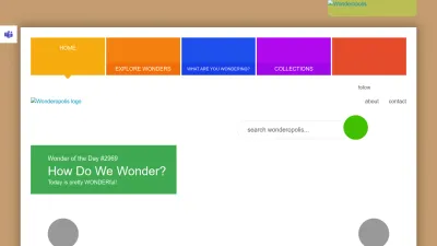Screenshot of Wonderopolis.org