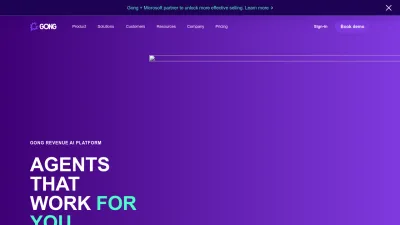 Screenshot of Gong.io