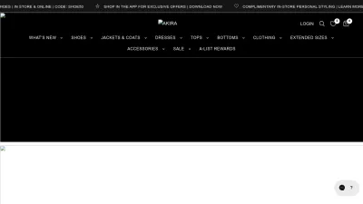 Screenshot of Shopakira.com