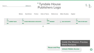 Screenshot of Tyndale.com