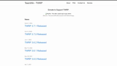 Screenshot of Twrp.me