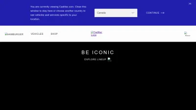 Screenshot preview of cadillac.com