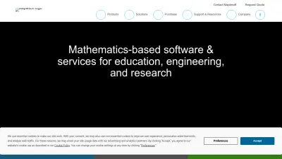 Screenshot of Maplesoft.com