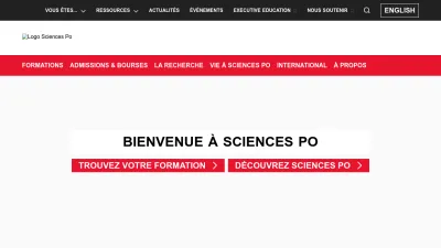 Screenshot of Sciencespo.fr
