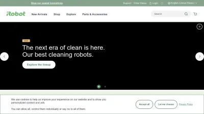 Screenshot of Irobot.com