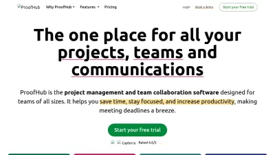 Screenshot of Proofhub.com