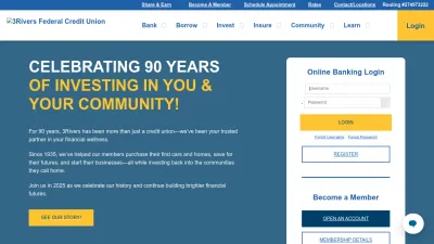 Screenshot preview of 3riversfcu.org