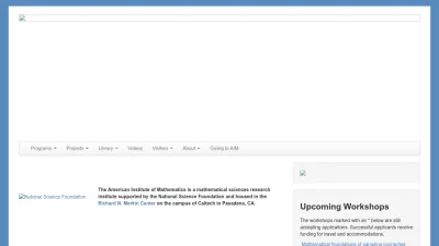 Screenshot of Aimath.org