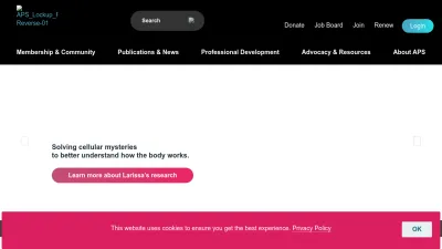 Screenshot of Physiology.org