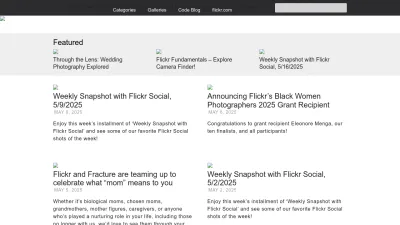Screenshot of Blog.flickr.net