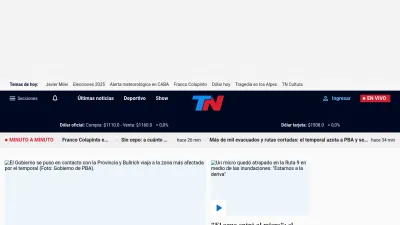 Screenshot of Tn.com.ar