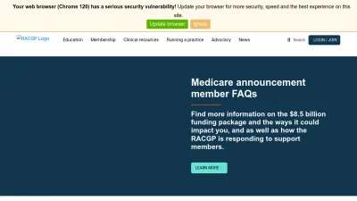 Screenshot of Racgp.org.au