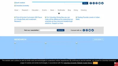 Screenshot of Earth.columbia.edu