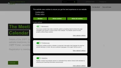Screenshot of 3gpp.org
