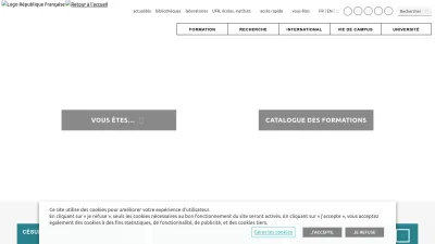 Screenshot of Unicaen.fr