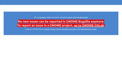 Screenshot of Bugzilla.gnome.org