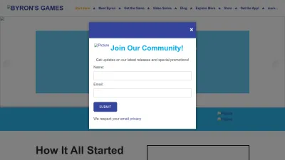 Screenshot of Byronsgames.com