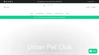 Screenshot preview of urbanpetclub.com